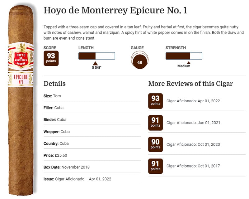 Danh gia Hoyo de Monterrey Epicure No 1