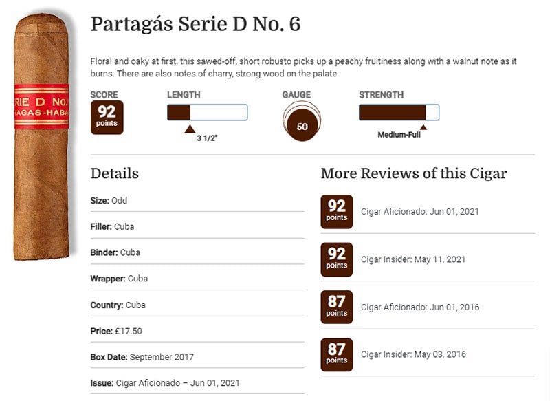 Danh gia Partagás Serie D No 6
