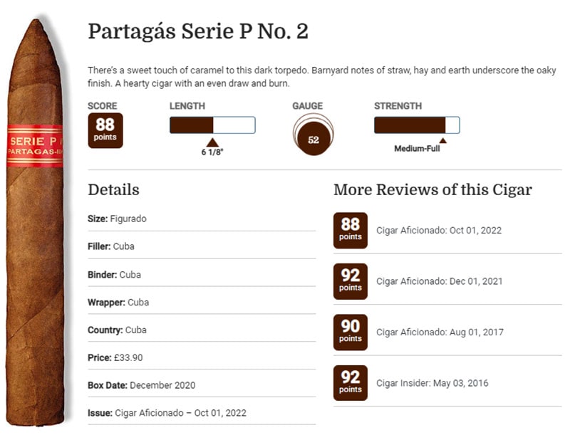 Danh gia Partagas Serie P No 2